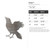 Crow 1 Steel Cutout Shape, Raw Metal Wall Art and Craft Supply
