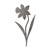Daffodil Steel Cutout Shape, Raw Metal Wall Art and Craft Supply