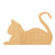 Cat Laying Down 2 Wood Cutout for Crafts, Unfinished Baltic Birch Craft Shape