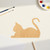 Cat Laying Down 2 Wood Cutout for Crafts, Unfinished Baltic Birch Craft Shape