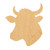 Cow Head 2 Wood Cutout for Crafts, Unfinished Baltic Birch Craft Shape