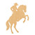 Cowboy On Horse Wood Cutout for Crafts, Unfinished Baltic Birch Craft Shape