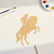 Cowboy On Horse Wood Cutout for Crafts, Unfinished Baltic Birch Craft Shape