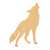 Coyote Wood Cutout for Crafts, Unfinished Baltic Birch Craft Shape