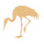 Crane Wood Cutout for Crafts, Unfinished Baltic Birch Craft Shape