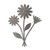 Daisy Pair Steel Cutout Shape, Raw Metal Wall Art and Craft Supply