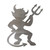 Devil Steel Cutout Shape, Raw Metal Wall Art and Craft Supply