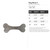 Dog Bone 3 Steel Cutout Shape, Raw Metal Wall Art and Craft Supply
