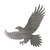 Eagle 2 Steel Cutout Shape, Raw Metal Wall Art and Craft Supply
