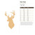 Deer Head Wood Cutout for Crafts, Unfinished Baltic Birch Craft Shape