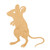 Desert Mouse Wood Cutout for Crafts, Unfinished Baltic Birch Craft Shape