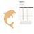 Dolphin 1 Wood Cutout for Crafts, Unfinished Baltic Birch Craft Shape