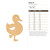 Duck 5 Wood Cutout for Crafts, Unfinished Baltic Birch Craft Shape