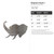 Elephant Head 2 Steel Cutout Shape, Raw Metal Wall Art and Craft Supply
