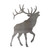 Elk 1 Steel Cutout Shape, Raw Metal Wall Art and Craft Supply