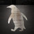 Emperor Penguin Steel Cutout Shape, Raw Metal Wall Art and Craft Supply