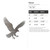 Falcon Steel Cutout Shape, Raw Metal Wall Art and Craft Supply