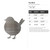Fat Bird Steel Cutout Shape, Raw Metal Wall Art and Craft Supply