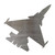 Fighter Jet Steel Cutout Shape, Raw Metal Wall Art and Craft Supply