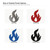 Fire 1 Steel Cutout Shape, Raw Metal Wall Art and Craft Supply