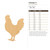 Chicken 2 Wood Cutout for Crafts, Unfinished Baltic Birch Craft Shape