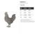 Chicken 2 Steel Cutout Shape, Raw Metal Wall Art and Craft Supply