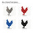 Chicken 2 Steel Cutout Shape, Raw Metal Wall Art and Craft Supply