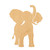 Elephant 2 Wood Cutout for Crafts, Unfinished Baltic Birch Craft Shape