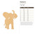 Elephant 2 Wood Cutout for Crafts, Unfinished Baltic Birch Craft Shape
