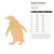 Emperor Penguin Wood Cutout for Crafts, Unfinished Baltic Birch Craft Shape
