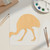 Emu Wood Cutout for Crafts, Unfinished Baltic Birch Craft Shape