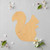 Fat Squirel Wood Cutout for Crafts, Unfinished Baltic Birch Craft Shape