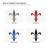 Fleur De Lis 2 Steel Cutout Shape, Raw Metal Wall Art and Craft Supply