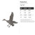 Flying Duck Steel Cutout Shape, Raw Metal Wall Art and Craft Supply