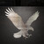 Flying Eagle 3 Steel Cutout Shape, Raw Metal Wall Art and Craft Supply