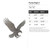 Flying Eagle 3 Steel Cutout Shape, Raw Metal Wall Art and Craft Supply