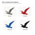 Flying Seagull Steel Cutout Shape, Raw Metal Wall Art and Craft Supply