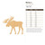 Moose 4 Wood Cutout for Crafts, Unfinished Baltic Birch Craft Shape