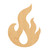 Fire 1 Wood Cutout for Crafts, Unfinished Baltic Birch Craft Shape
