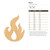 Fire 1 Wood Cutout for Crafts, Unfinished Baltic Birch Craft Shape