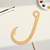 Fishing Hook 1 Wood Cutout for Crafts, Unfinished Baltic Birch Craft Shape
