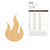 Flame Wood Cutout for Crafts, Unfinished Baltic Birch Craft Shape