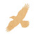 Flying Raven Wood Cutout for Crafts, Unfinished Baltic Birch Craft Shape