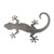 Gecko Steel Cutout Shape, Raw Metal Wall Art and Craft Supply