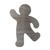 Gingerbread Man 1 Steel Cutout Shape, Raw Metal Wall Art and Craft Supply
