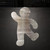 Gingerbread Man 1 Steel Cutout Shape, Raw Metal Wall Art and Craft Supply