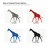 Giraffe 2 Steel Cutout Shape, Raw Metal Wall Art and Craft Supply