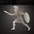 Gladiator Steel Cutout Shape, Raw Metal Wall Art and Craft Supply