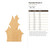 Haunted House 2 Wood Cutout for Crafts, Unfinished Baltic Birch Craft Shape