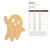 Ghost 2 Wood Cutout for Crafts, Unfinished Baltic Birch Craft Shape